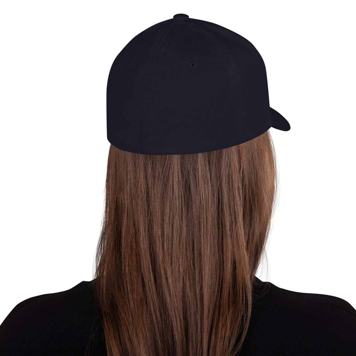 Structured Twill Cap in solid dark navy twill, with a structured six-panel crown, fabric-covered button, and curved visor.