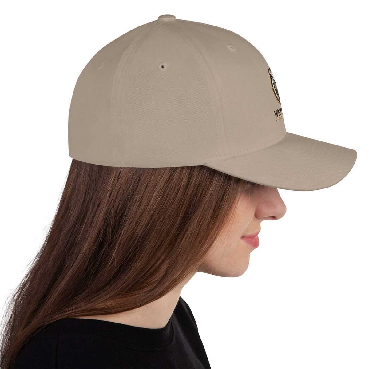 Structured Twill Cap in solid taupe twill, with a structured six-panel crown, stitched eyelets and curved visor.