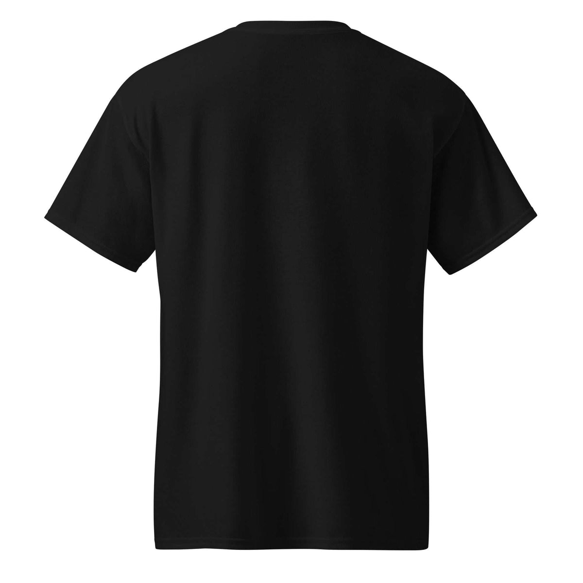 DryBlend T-Shirt in solid black cotton-polyester fabric, featuring a classic crew neck, short sleeves, and a straight hem.