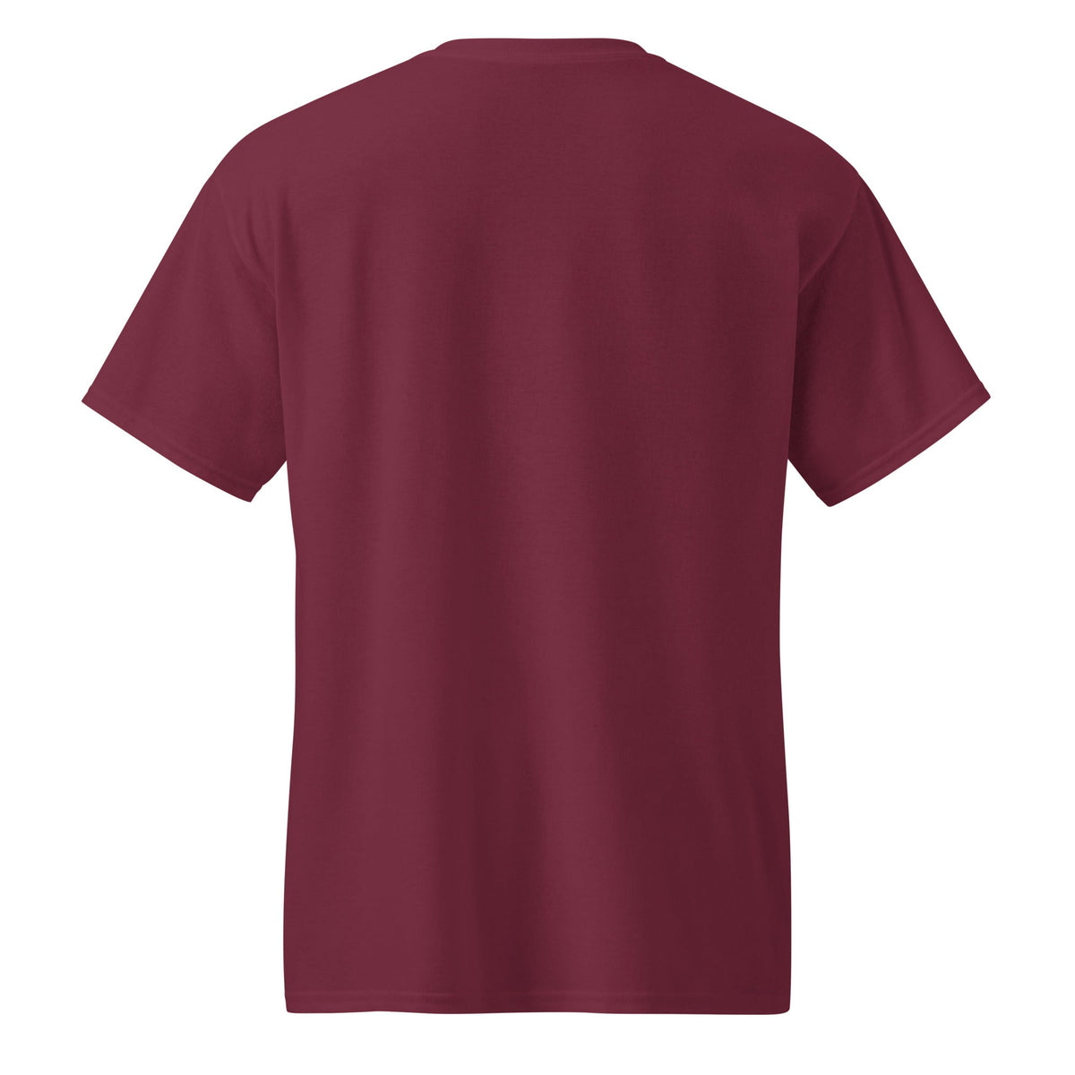 DryBlend T-Shirt in solid burgundy, smooth cotton-polyester fabric with a classic crew neck and short sleeves.